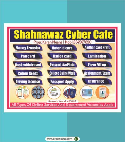 Cyber Cafe Banner Design Graphicbud