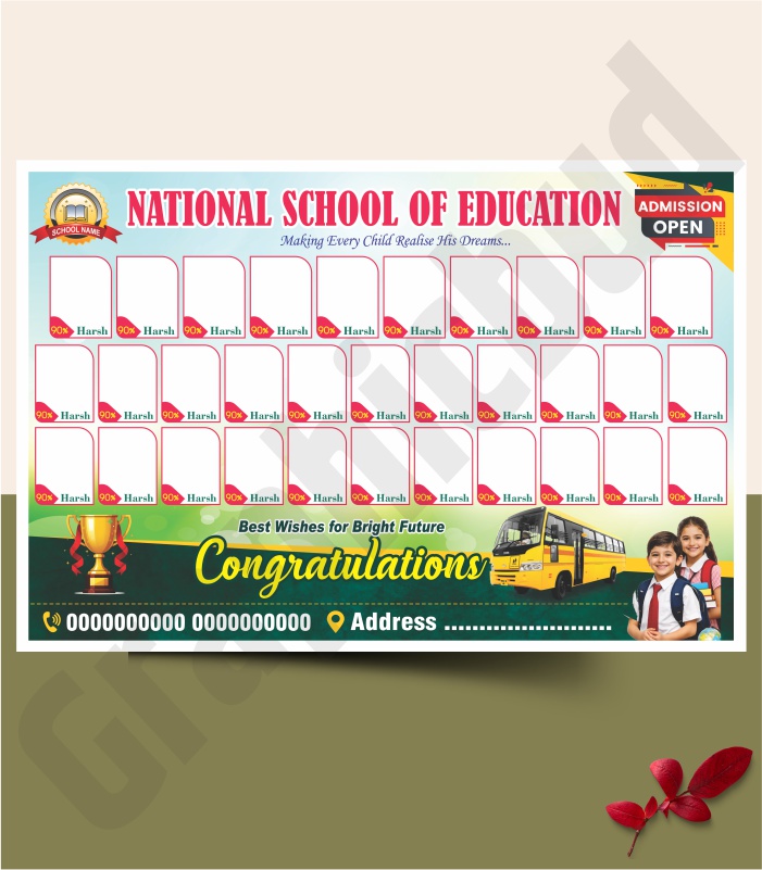 School Banner Design CDR File