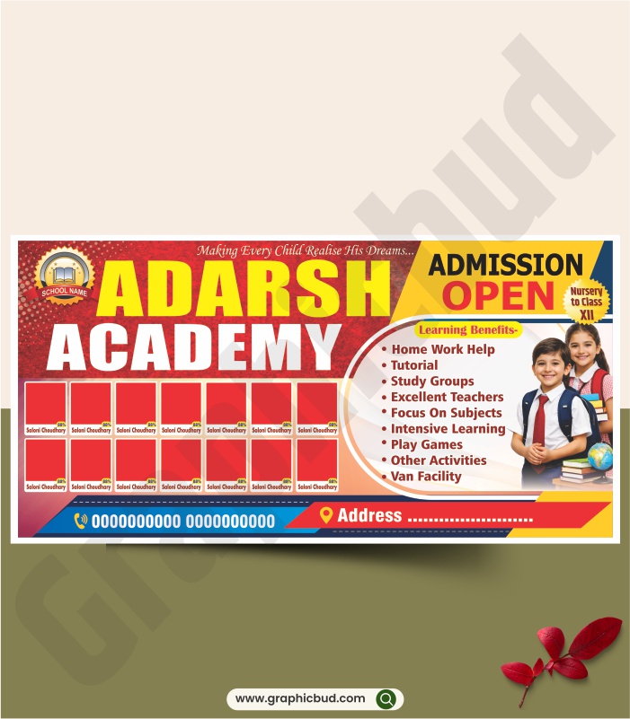 School pamphlet design cdr files