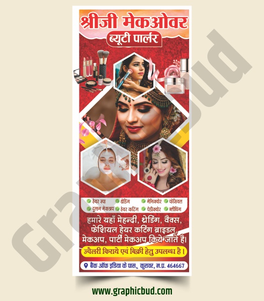 Beauty parlour banner design.cdr
