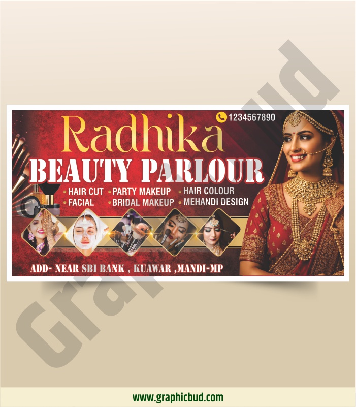 Beauty Parlour Banner Design CDR File.cdr