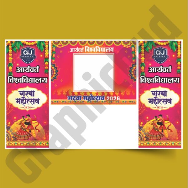 Navratri selfie point banner design